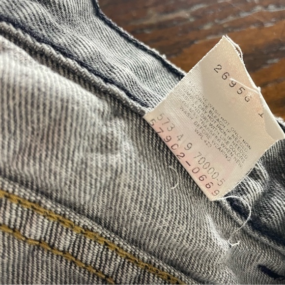 Vintage Levi’s 900 Series Gray Acid Wash Jeans | High Waist Tapered | Rare Sz 5 - Picture 11 of 15
